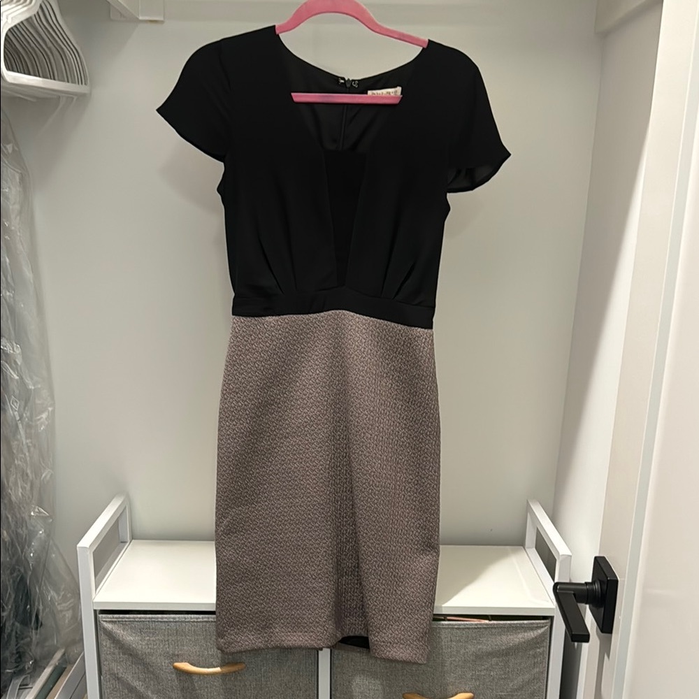 Paper Crown Black and Gray Dress